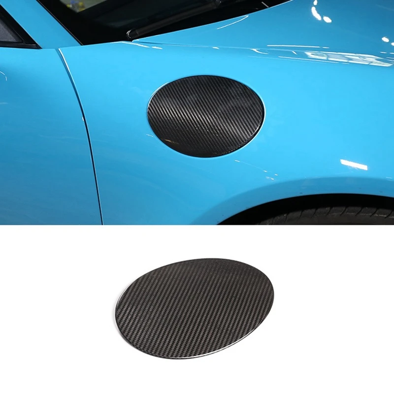 

For Porsche 718 2016-2019 911 2012-2018 Dry Carbon Fiber Car Fuel Tank Cap Decorative Cover Exterior Parts