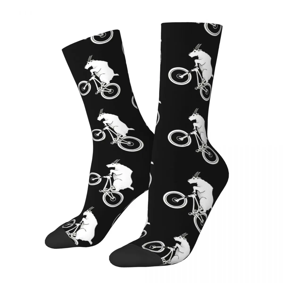 Calzino Per Uomo Capra Hip Hop Vintage Montagne Downhill Bike Bicycle Mtb Happy Quality Pattern Stampato Boys Crew Sock Regalo Casual