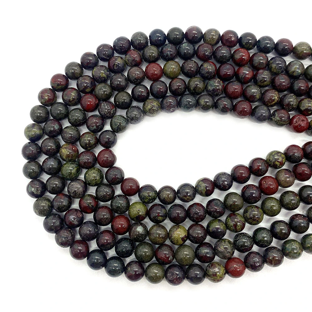 Natural Gem Loose Spacer Beads 6/8/10mm Dragon Blood Stone DIY Men and Women Necklace Bracelet Earring Charms Accessory| | - AliExpress