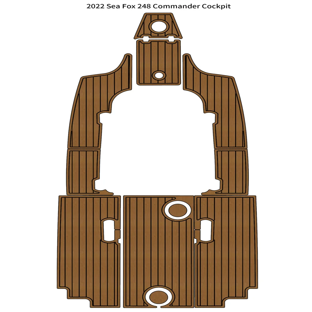 2022 Sea Fox 248 Commander Cockpit Pad Boat Eva Foam Faux Teak Deck Flooring Mat
