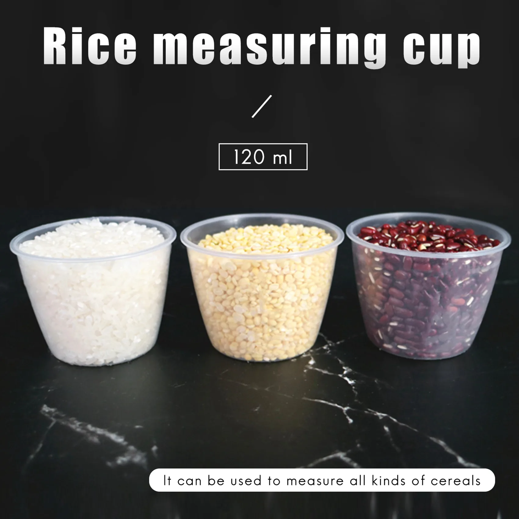 

Plastic 120ml Electric Cooker Rice Measuring Cup 2pcs Clear White