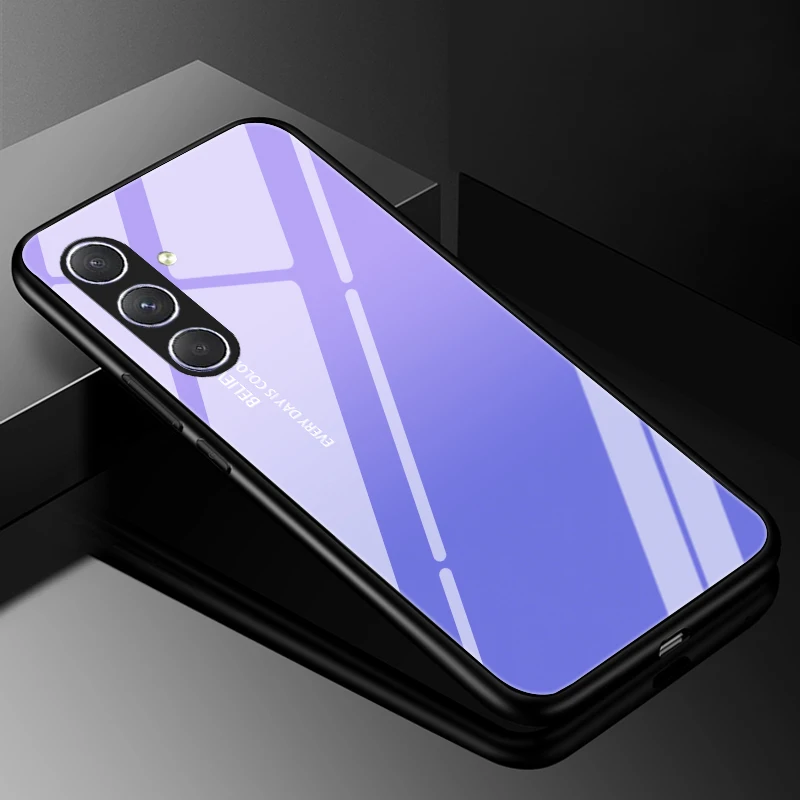 Luxury Tempered Glass Hard PC Phone Case - Premium Back Bumper Cover