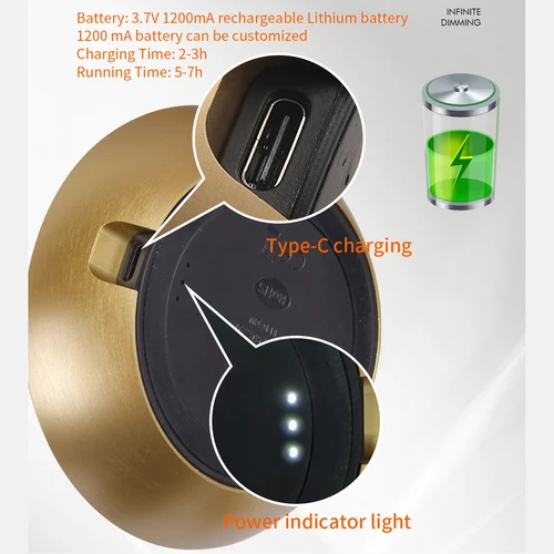 LED 알라딘 촛불, 캠핑 테이블 램프, 충전식 캠핑 방수 따뜻한 촛불 램프, 저녁 식사 분위기 테이블 램프 5
