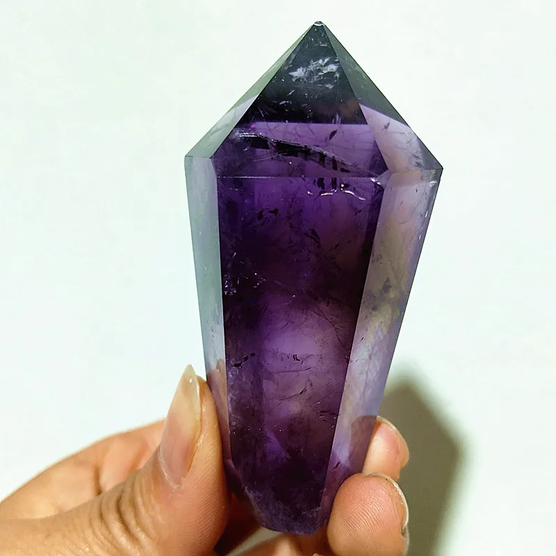 Natural Amethyst Quartz Crystal Tower Home Real Stone Wicca Witchcraft Energy Wand Spiritual Chakra Reiki Healing Room Decortion 3