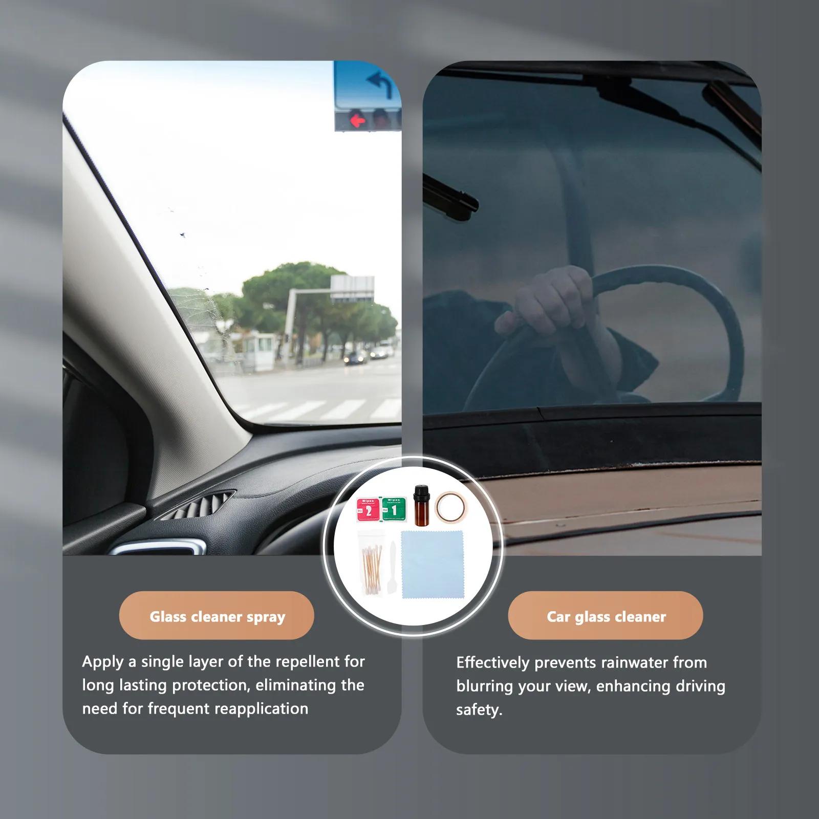 1세트 완벽 자동차 김서림 방지제 수리 키트, 투명한 시야 확보 DIY 그리드 수리 도구, 자동차 제상기, 간편 설치 자동차 제상 도구