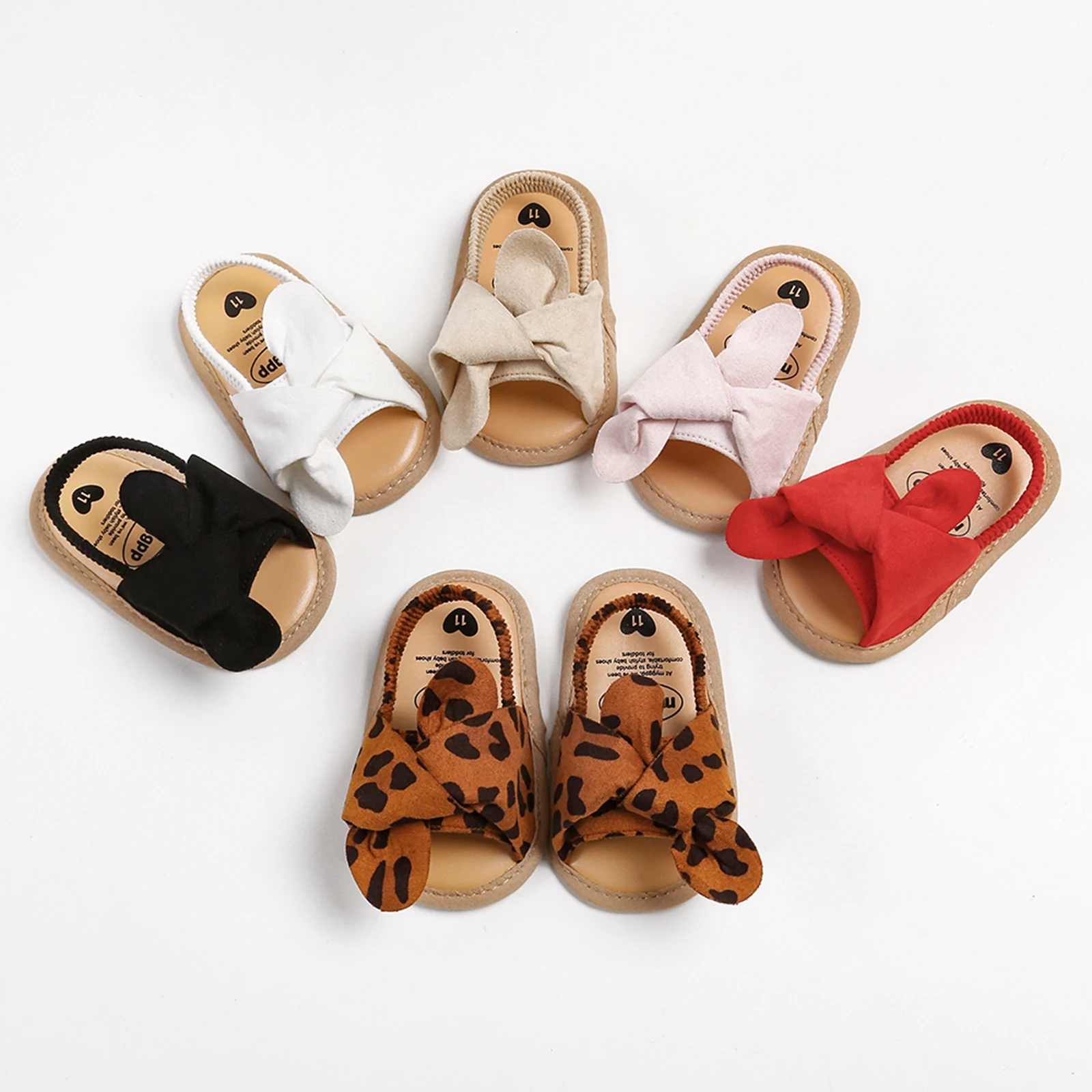Cute Bowknot Infant Baby Girls Sandals Princess Anti-Slip Soft Sole Shoes Kid Children Beach Slipper Toddler First Walkers Shoes