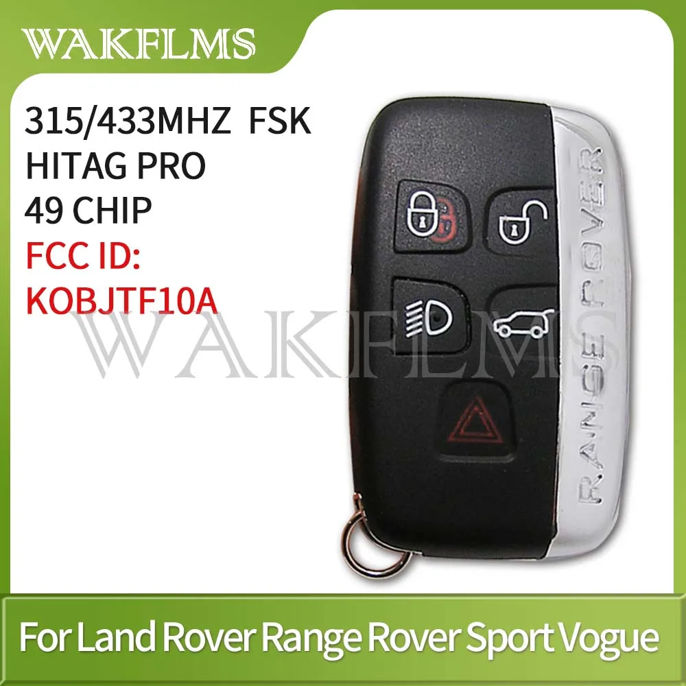 SMART REMOTE KEY FOB 315mhz 434Mhz For Land Rover Range Sport Evoque Vogue LR4 2010 2011 2012 2013 2014 2015 KOBJTF10A ID49 Chip