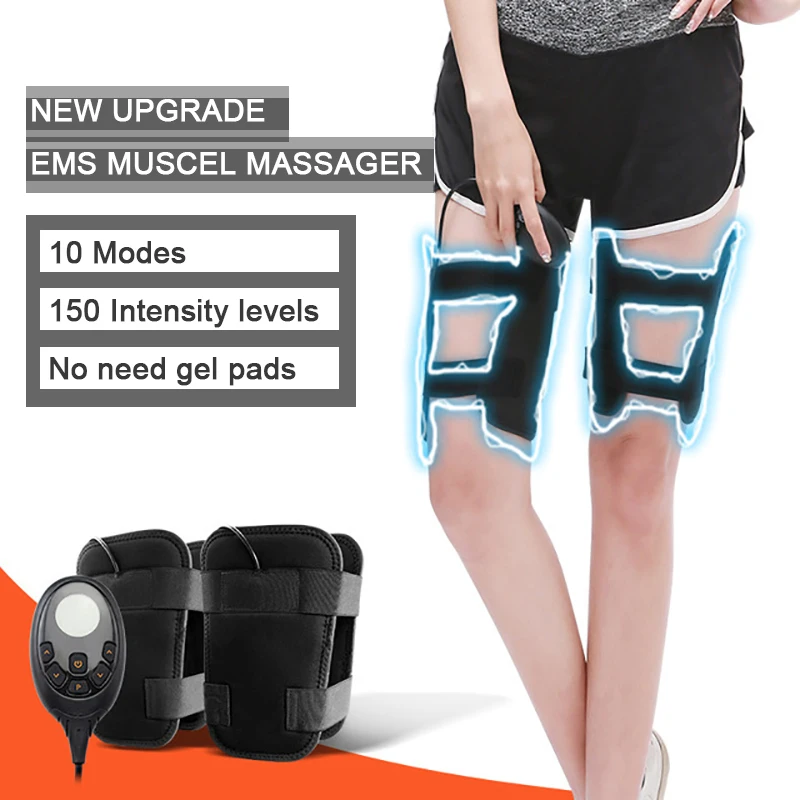 EMSMuscleStimulatorMassageThighShaperBandsLegMassagerMachineSlimmingFootMassage