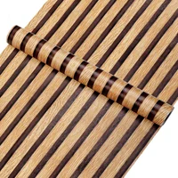 45cm Big Roll Home Decoration Background Wall Desk Cabinet Wallpaper Wood Stripes Waterproof PVC Self-adhesive Wall Stickers 1