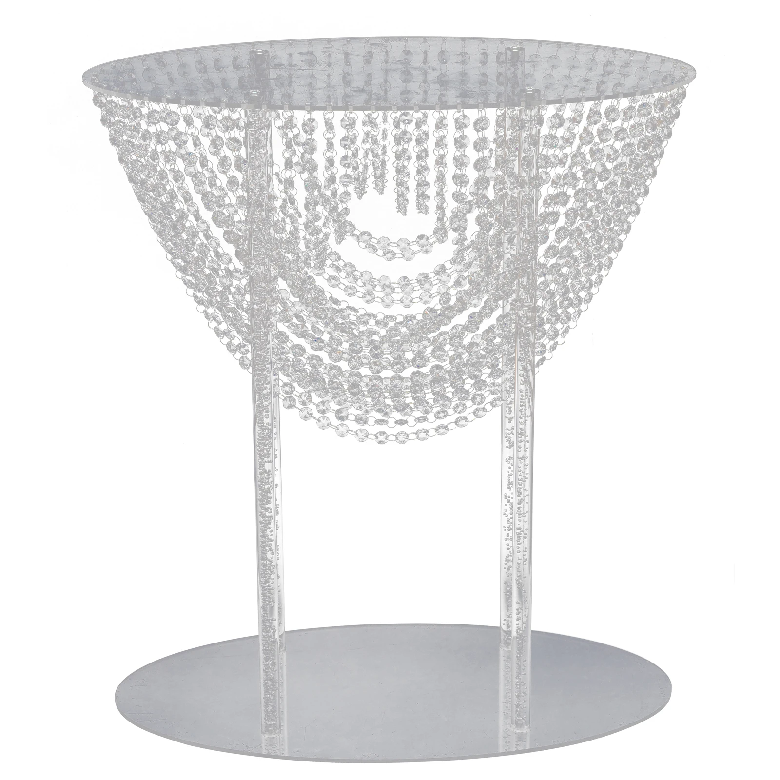Tabletop Crystal Flower Stand Wedding Table Decoration Acrylic Floral Vase Display Rack 2pcs