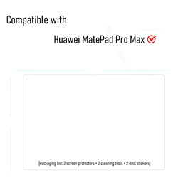 Premium Tempered Glass Screen Protector Set - Full HD Damage - Proof Guard (2P - MatePad Pro Max)