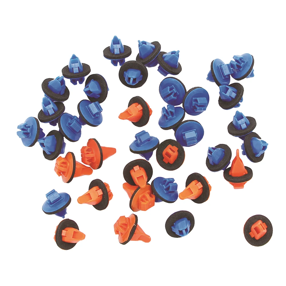 

100pcs Blue+Orange Bumper Clip Retainers 75495-35010 for TOYOTA 4RUNNER 2003-2019, FJ CRUISER 2007-2014, HIGHLANDER 2008-2013