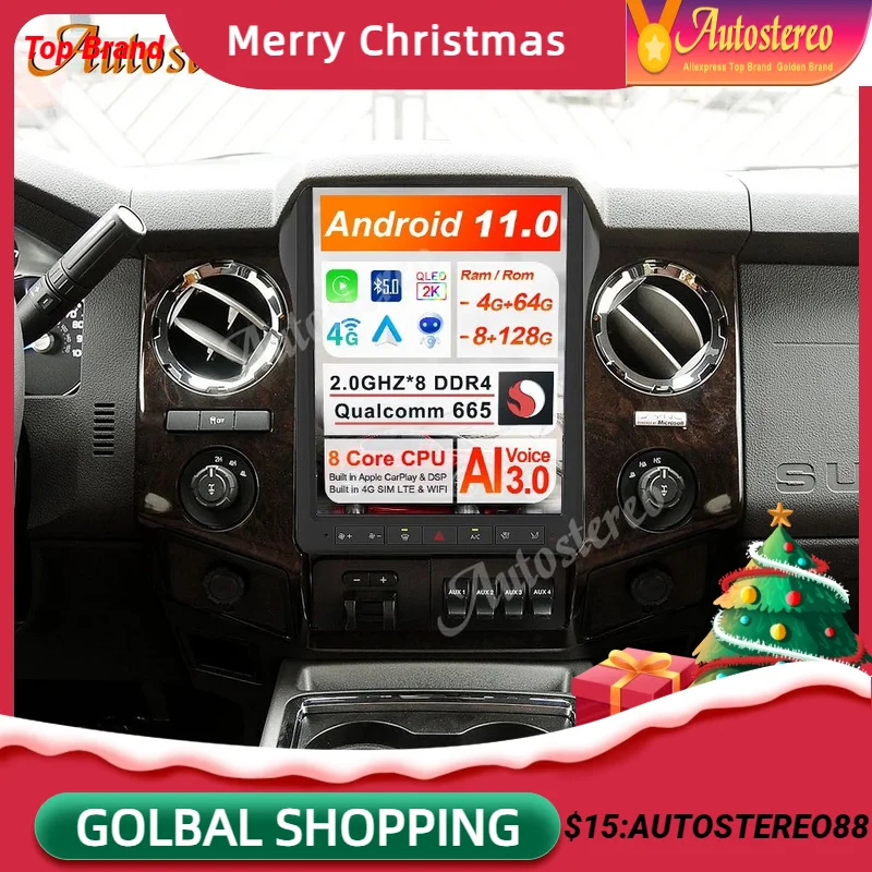 Carplay Android Per Ford F250 F350 Heavy Duty Truck Car Navigazione Gps Auto Multimedia Player Radio Tape Recorder Head Unit