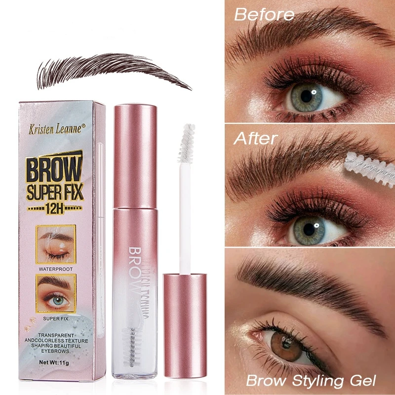 

Waterproof Liquid Eyebrow Gel Transparent Brows Setting Tint Wax Long-Lasting 3D Wild Eyebrow Styling Soap Makeup Cosmetics