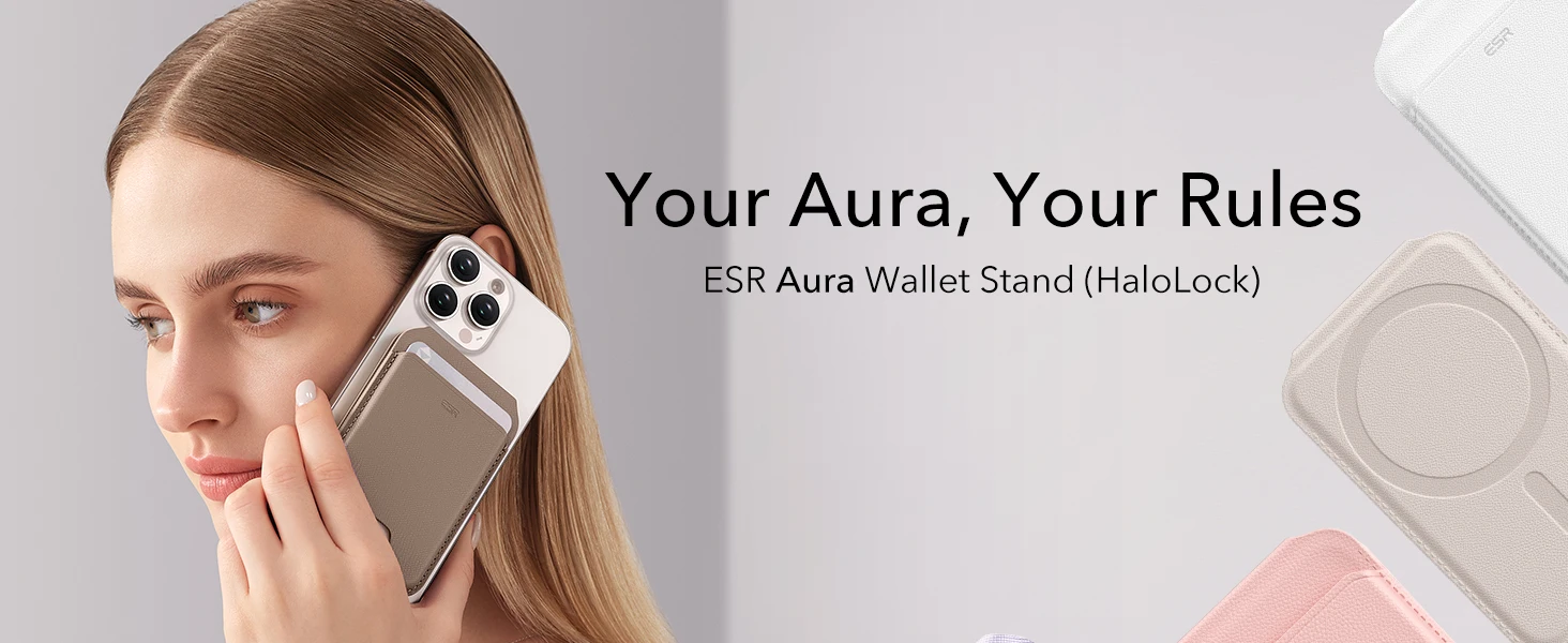 Aura Wallet Stand ESR con soporte magnético fuerte