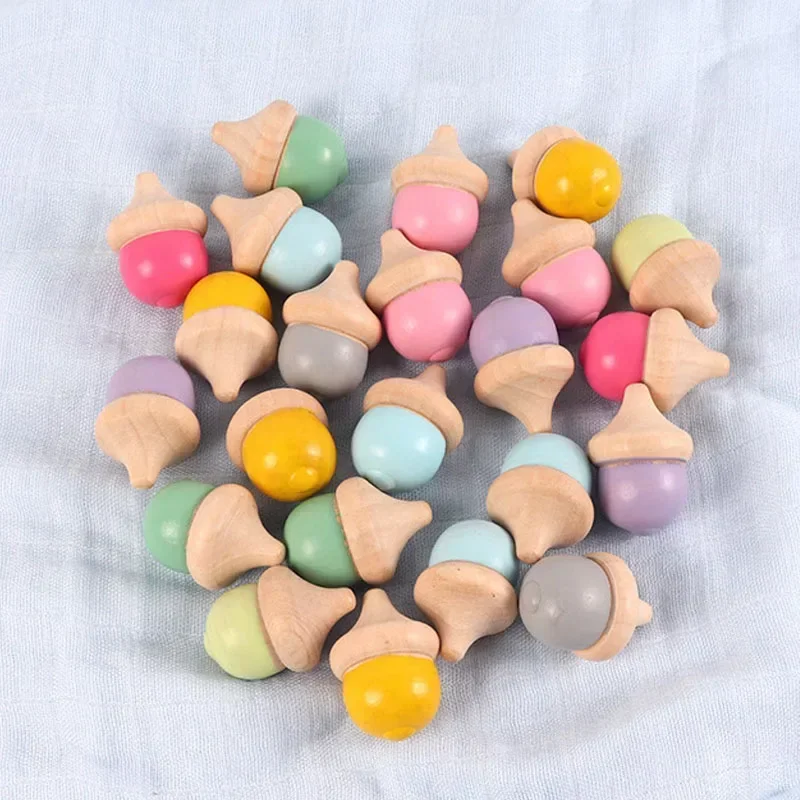 Children's Montessori Sensory Tray Board Game Wooden Christmas Tree Acorn Color Sorter Early Education Training Educational Toys