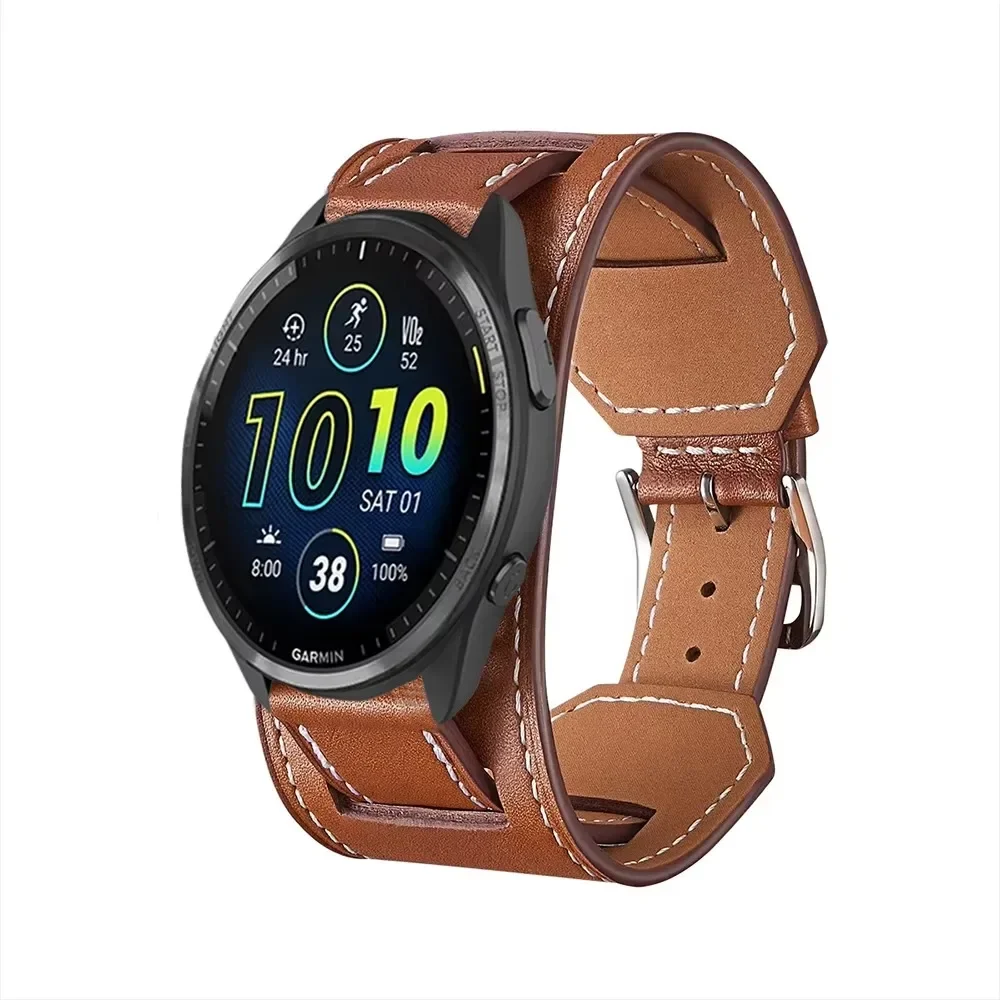 Premium Leather Smartwatch Strap – Universal Fit, 20/22mm