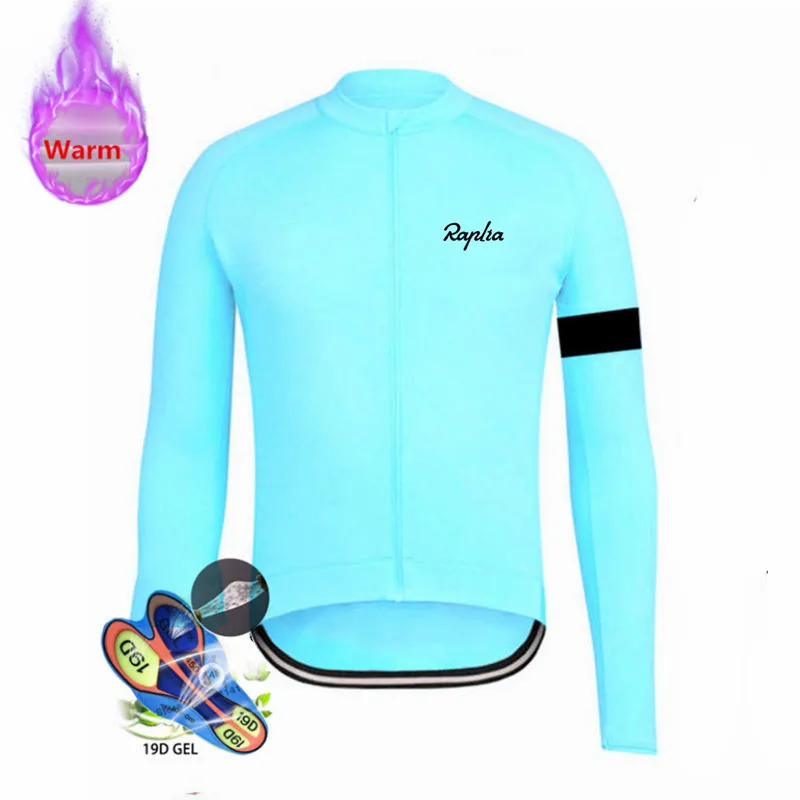 thumbnail image 1 of Conjunto de maillot de ciclismo Raplia Pro Team para hombre, manga larga, térmico, polar, para bicicleta de montaña y carretera, 1 of 5