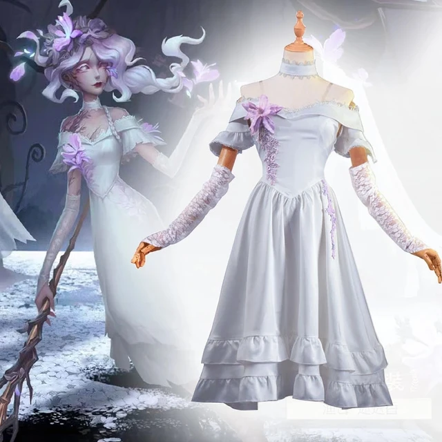 Jogo identidade v fisher menina rosemary graça cosplay traje feminino  bonito vestido branco festa terno uniformes de halloween feito sob  encomenda - AliExpress