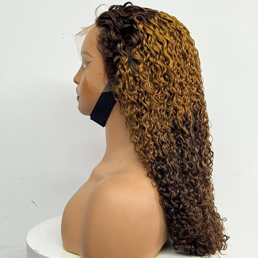 Double Drawn Jerry Pixie Curly 300% Density Real Human Hair Curly Wigs With 13x4 Lace Frontal Human Hair Wig for Black Women