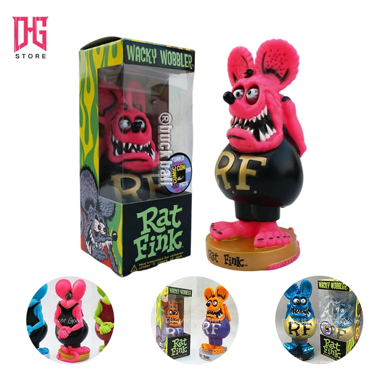 

Фигурка крысы Финк 17 см кукла автомобиль со стабилизацией головы кукла украшение градиентная светящаяся модель американская локомотивная культура индивидуальный орнамент игрушка