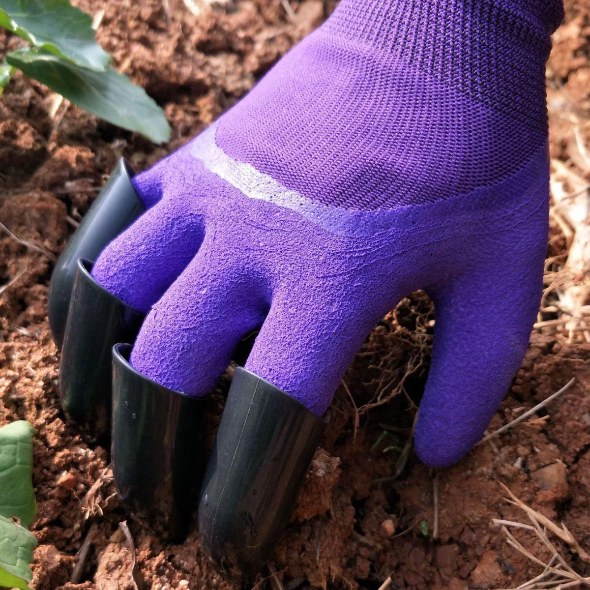 1 Pair Garden Gloves with Claws-Perfect for Digging, Planting, Weeding, Seeding-Protects Nails and Fingers Essential Ga