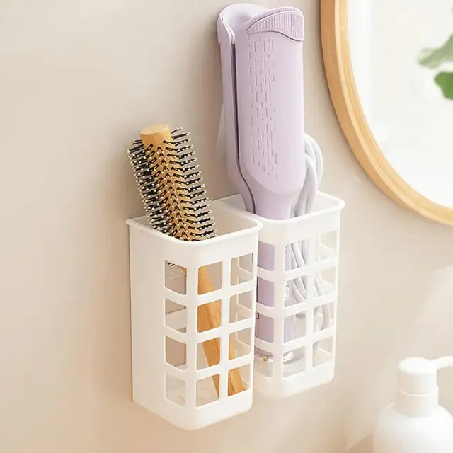 Fali Függő Kosár Játékok Kozmetikai Szekrény Tároló Szervezők Lefolyó És Fal Lógott Állvány Falra Szerelhető - Image 5