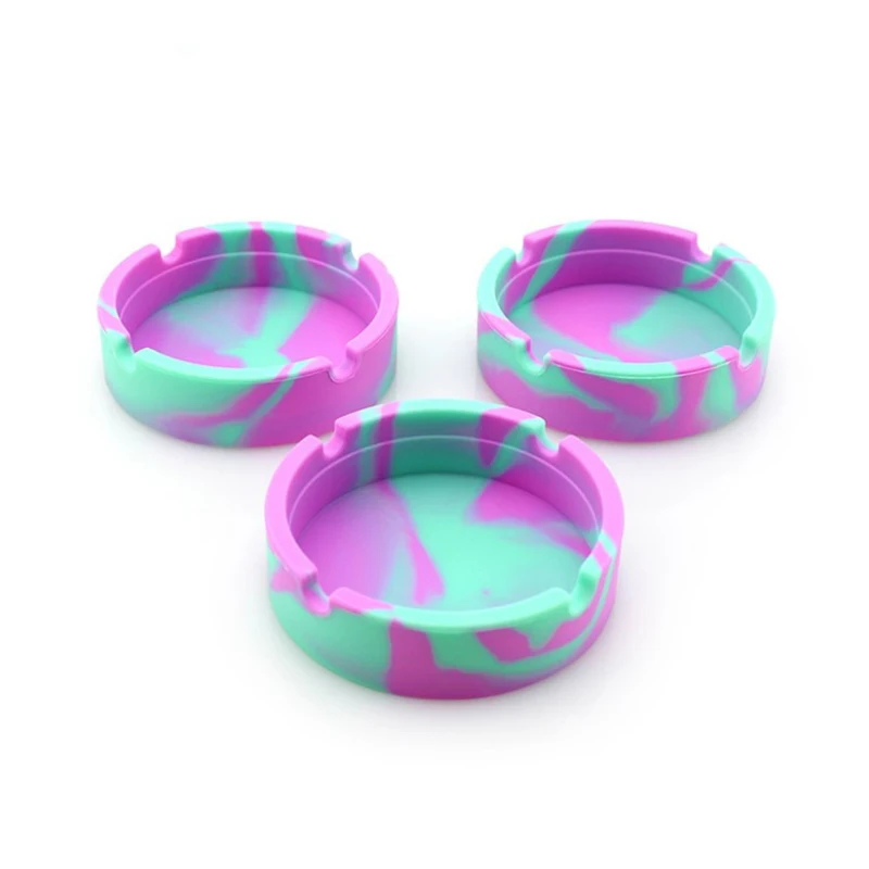 Silicone Ashtray Indoor Outdoor Portable Small Cute Rubber Unbreakable Ash Trays