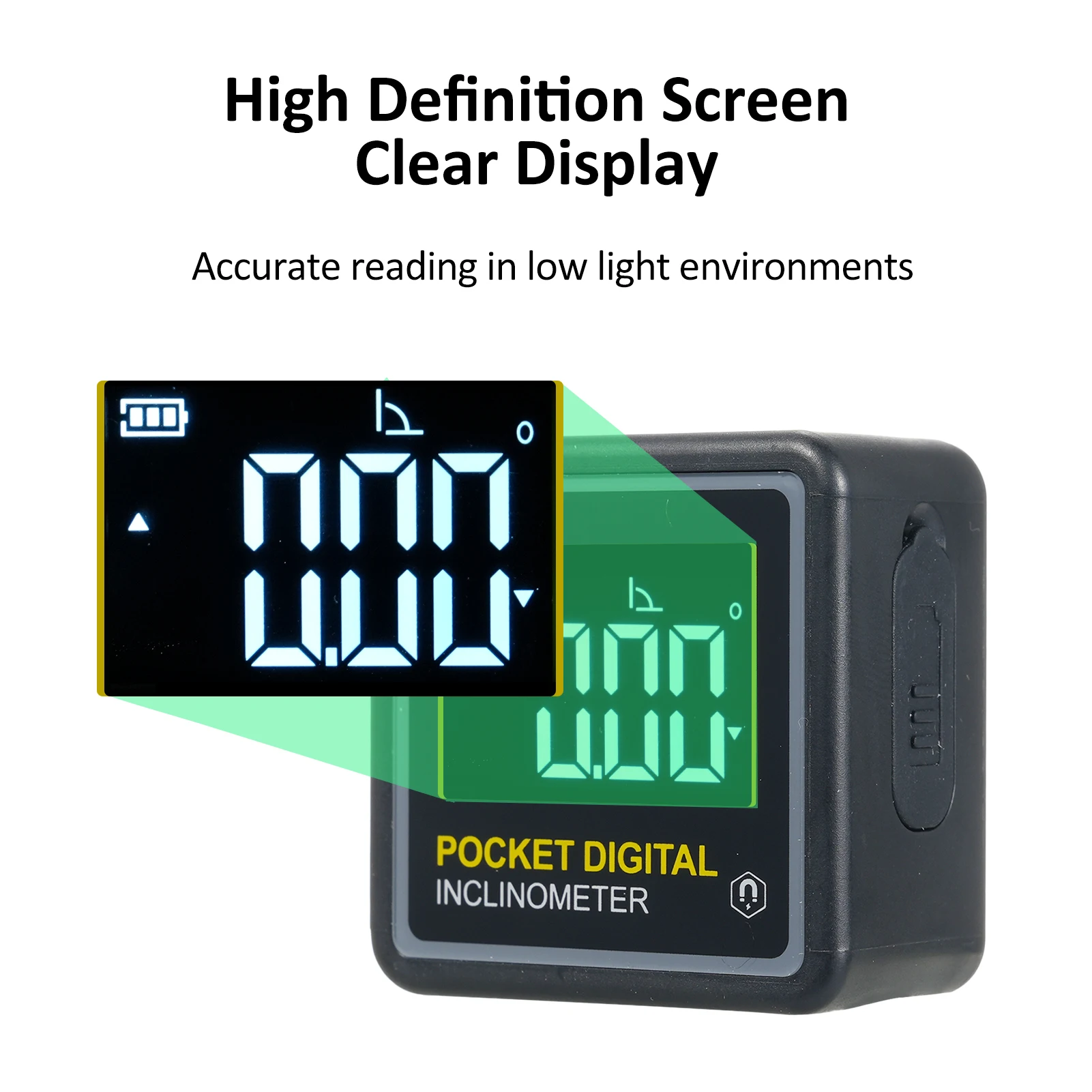 Portable Digital Inclinometer LCD Backlight Protractor Slope Level Meter Digital Angle Ruler Single-side Magnetics Protractor
