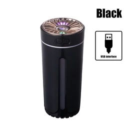 Compact 300ml LED Portable Humidifier & Essential Oil Diffuser (Black USB)