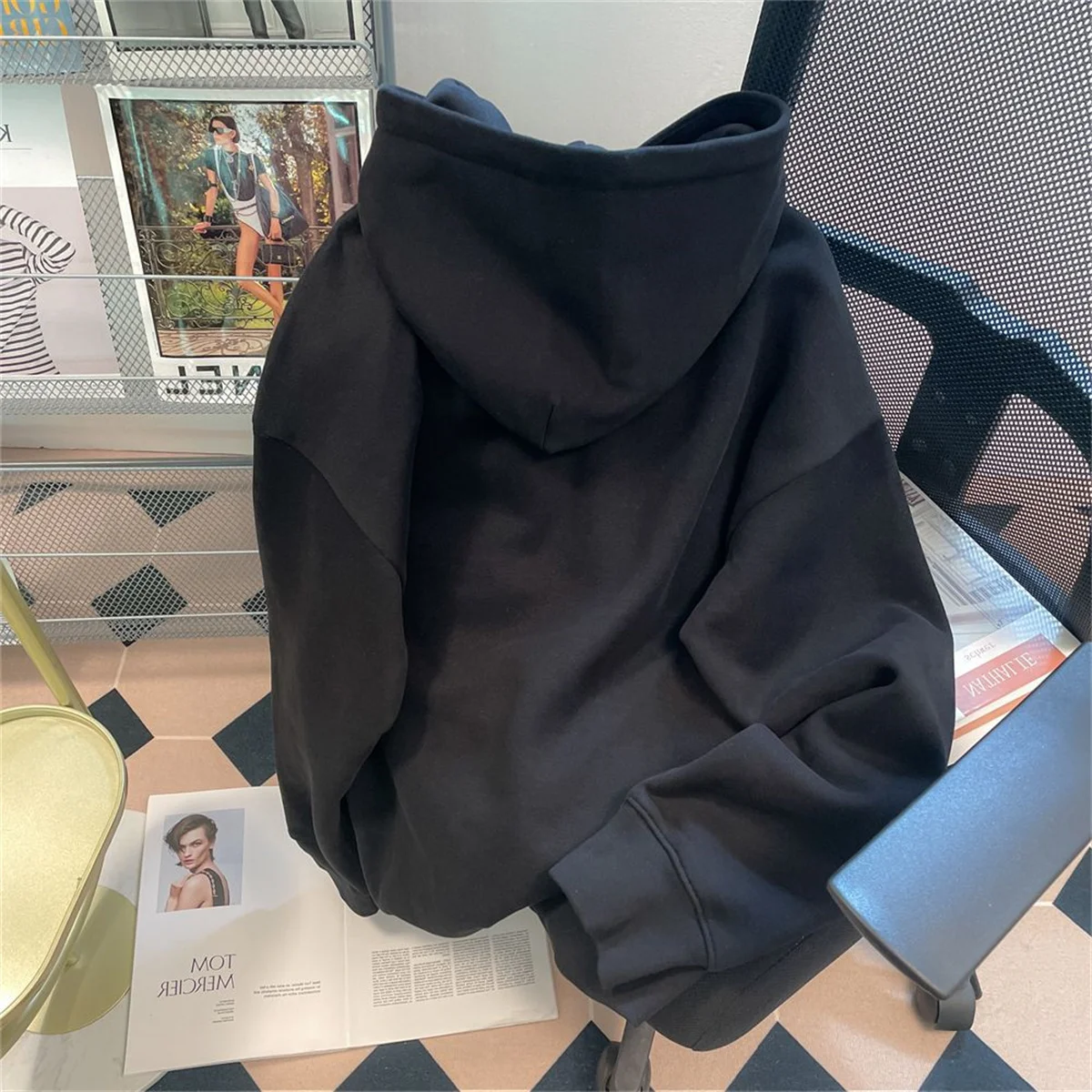 Spring And Autumn Male Vitality Fashion Trends Versatile Simple Lazy Wind 2025 New Color Blocked Patchwork Hooded Jacket
