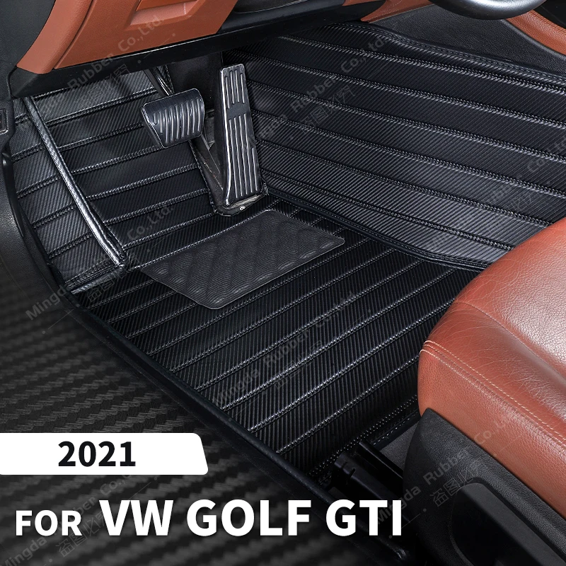 

Напольные коврики из углеродного волокна на заказ для VW Volkswagen Golf GTI 2021, коврик для ног, аксессуары для интерьера автомобиля