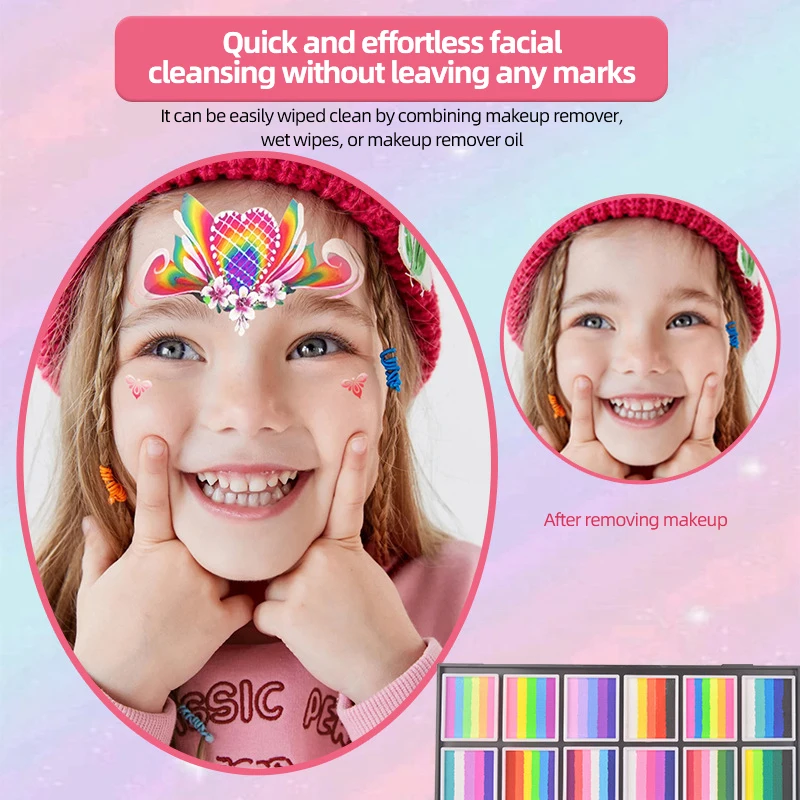 Skin Flash Painting Pigment Kit Makeup Non Toxic Water Paint Oil Christmas Halloween Carnival Party Kid & Adult