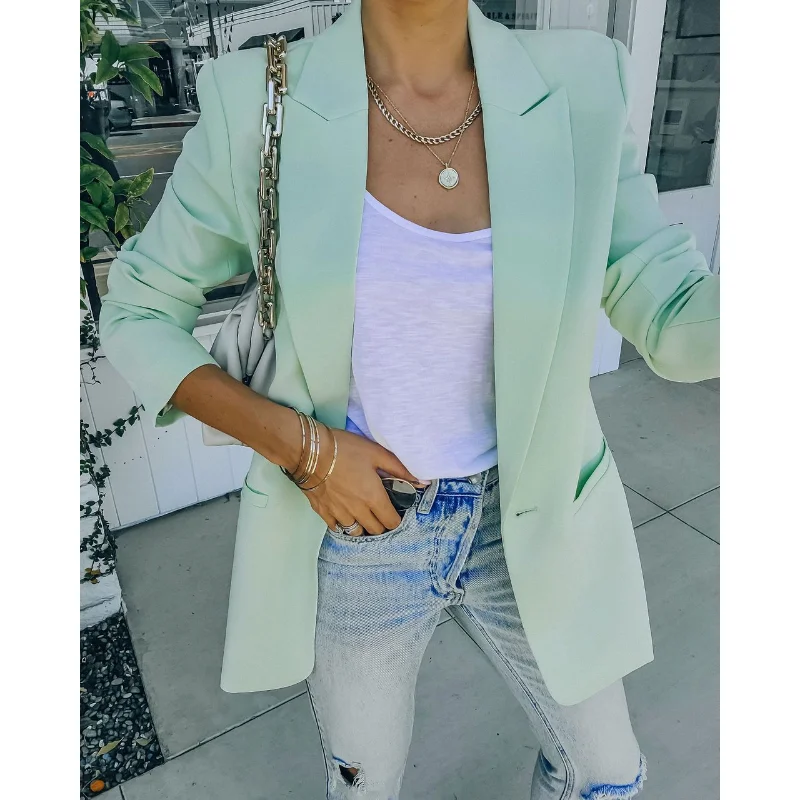 

Новый осенне-зимний небольшой костюм с длинным рукавом, профессиональный Тонкий Топ, маленький Блейзер, Блузон, джинсы для женщин