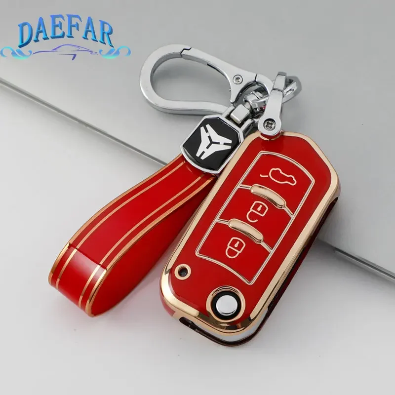 Per Gac Trumpchi Gs3 Gs5 Gs6 Soft Tpu Fliping Car Flip Remote Key Case Cover Holder Fob Portachiavi Key Protect Shell Accessori
