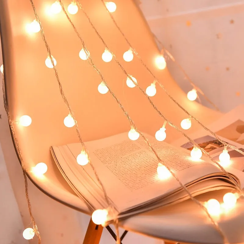 

LED Star Ball Fairy Lights String Garland Waterproof Outdoor Lamp Christmas Lights Wedding Room Curtain Decoration USB/Battery