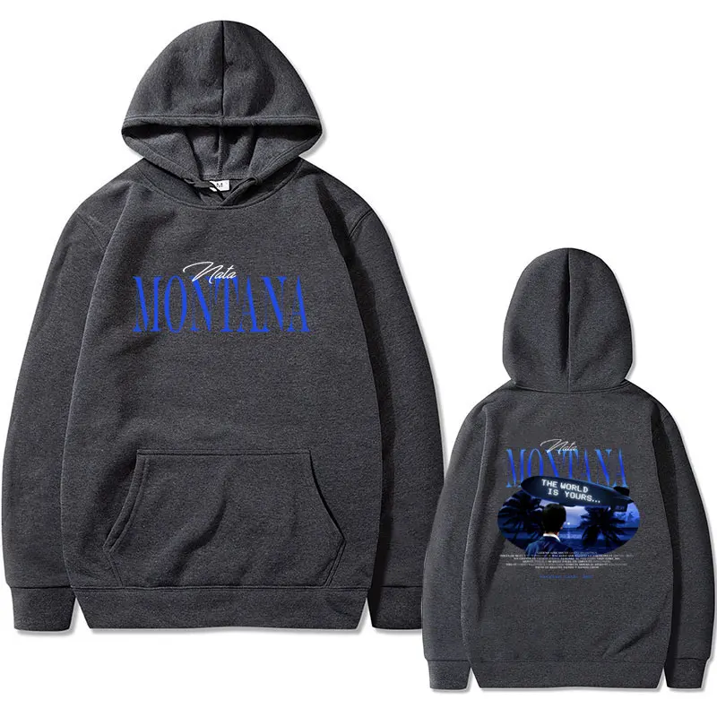 Natanael Cano Nata Montana The World Is Yours Graphic Print Hoodie Unisex Hip Hop Vintage Pullover Men Women Oversized Hoodies