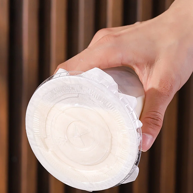 10PCS 520ml Plastic Disposable Cups with Lids Straws Leak Proof Paper Stickers for Cold Drinks Milk Tea Coffee Beer Party Drinkware plastic cups