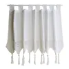 Rustic Short Kitchen Curtain Handmade Hollow Flower Crochet Lace Tassel Half Window Curtain Valance Cabinet Cover Door Curtains 6