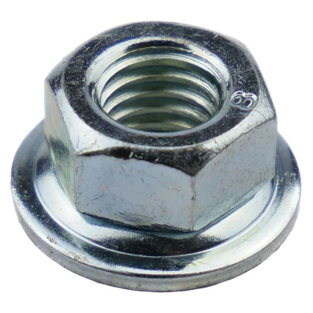 M8x1.25 LH Left Hand Thread Flanged Blade Screw Nut For Trimmer Brushcutter 55023 Durable Replacement Garden Tools Parts