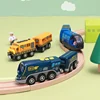 Battery Operated Locomotive Pay Train Set Fit for Wooden Railway Track Powerful Engine Bullet Electric Train for Boys Girls Gift 2