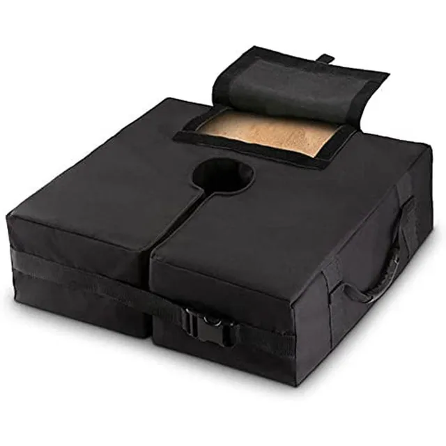 Esernyő Alaptömeg -Táska Időjárásálló 18 "Kerek Napernyő Homokzsákok Oldalsó Nyílással Nyitva A Kültéri Terasz Esernyőállványhoz - Image 3