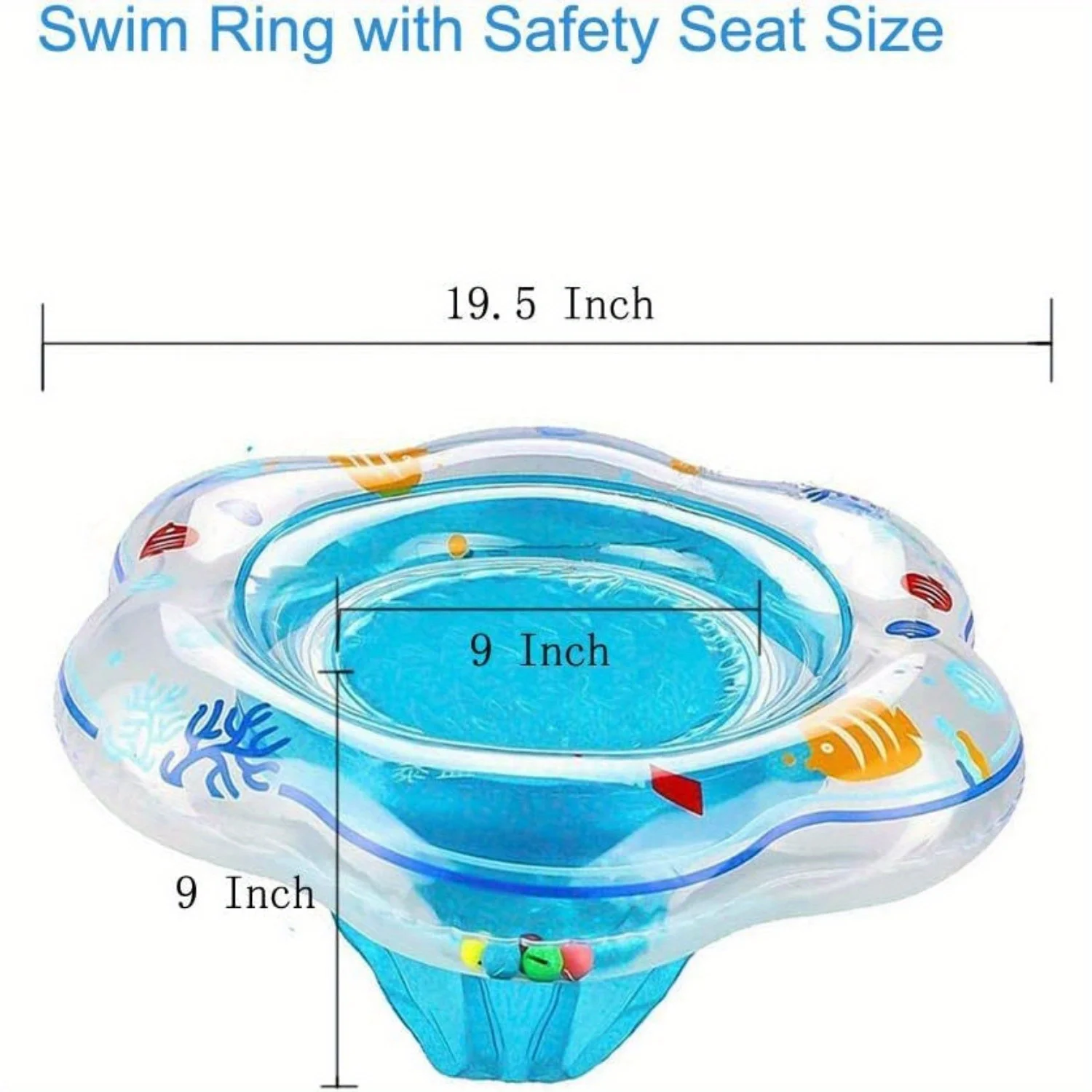 Baby Swimming Lifebuoy Baby Swimming Bath Training Environmental Safety Double Airbag Blue Ring