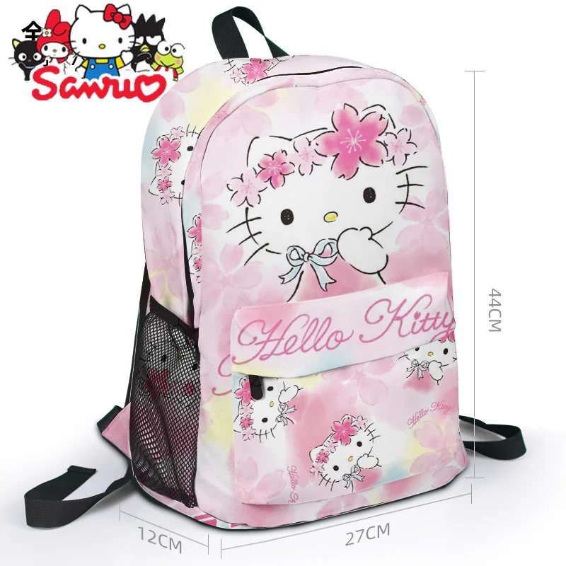 

MINISO Melody Kuromi Hello Kitty Cinnamoroll Pochacco Hello Kitty Cartoon Peripheral Canvas Backpack Outdoor Backpack School Bag