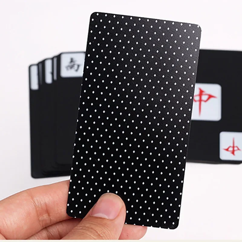 Plastic Playing Cards Black Rose Mahjong Top Quality Waterproof Plastic Playing Cards Gift/Party/Family Game