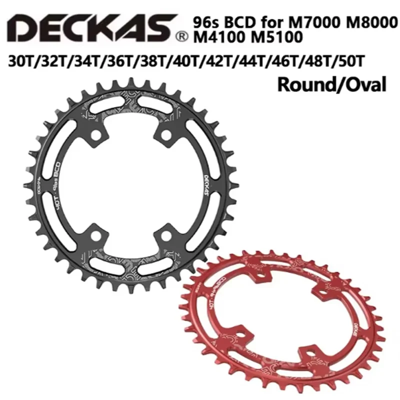 Bike Chainring Bicycle Parts Deckas Round Oval 96BCD Chainring MTB 96bcds 32T 34T 36T 38T 40T 42T 44T 46T 48T Asymmetric Crown For M7000 M8000 M4100 M5100