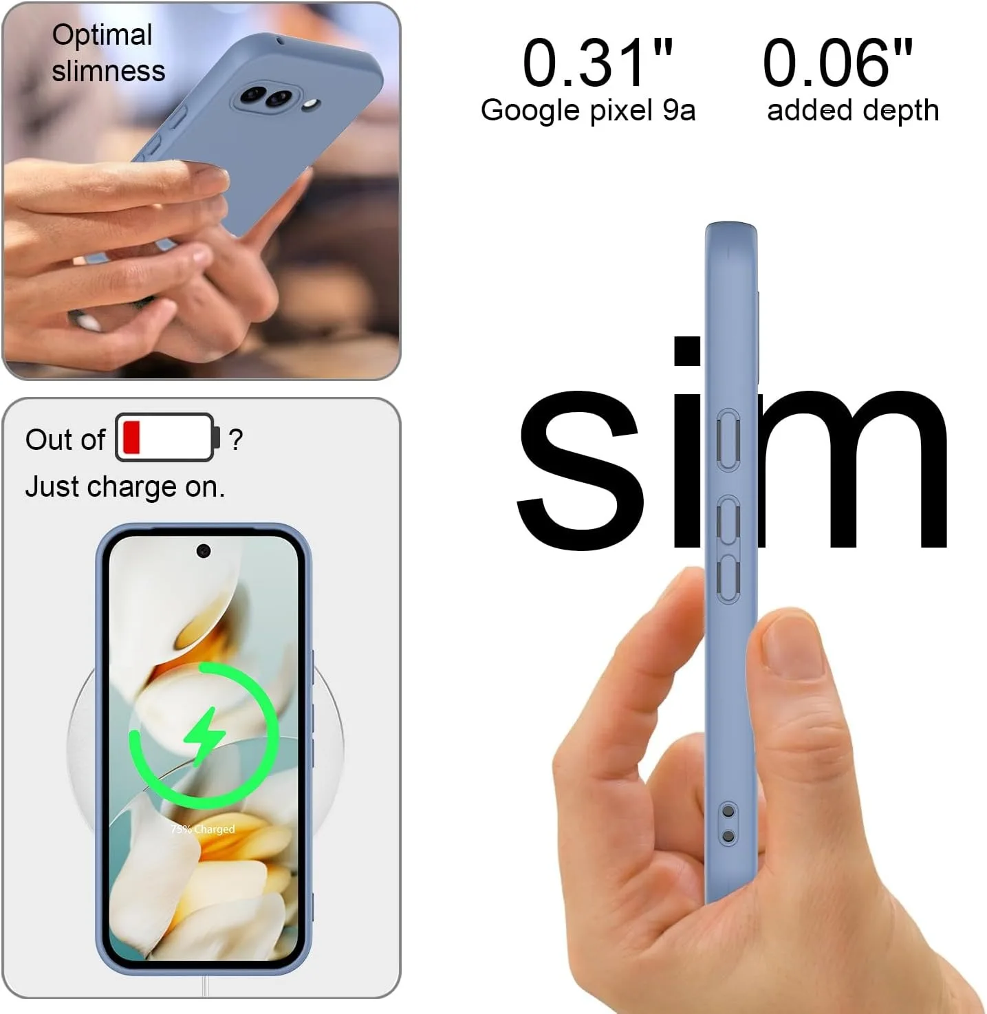 Elegant Liquid Silicone Phone Case in Pure Color