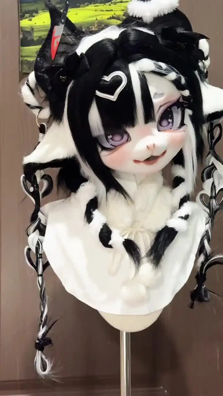 Yis косплей на заказ пушистая голова кигуруми Kemono Fursuit гарнитуры ручной работы Beast