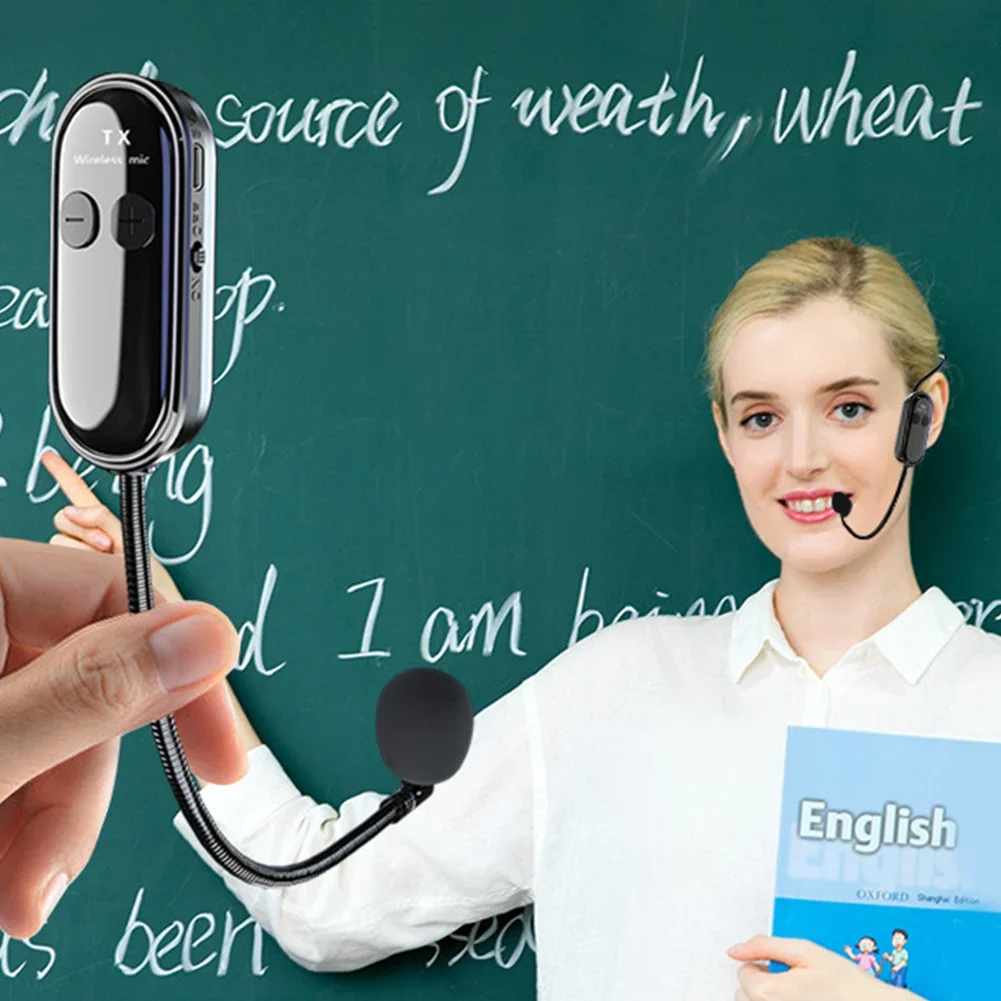 2.4G Wireless Headset & Handheld 2 in 1 Mic Long Range Mic System Headset Mic for Teaching Stage Performers Fitness Instructors