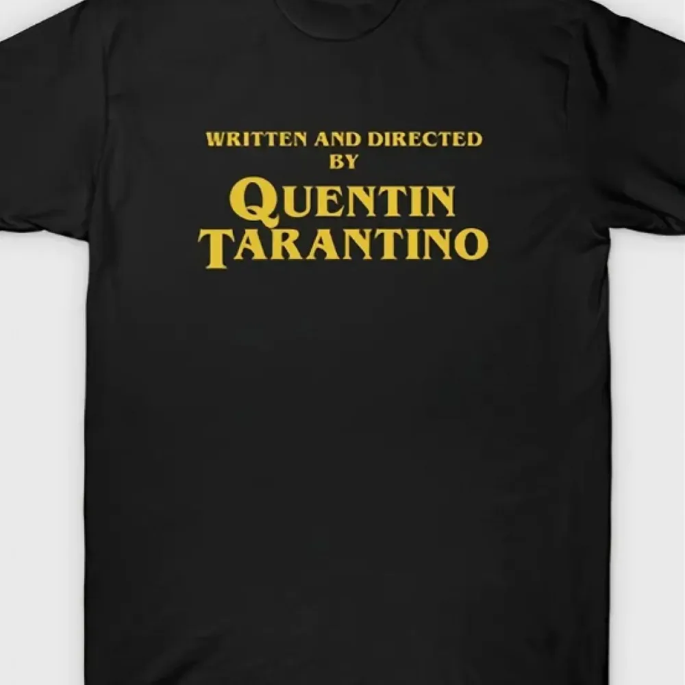 Herren-T-Shirt mit Quentin-Tarantino-Filmregisseur-Muster aus schwerer Baumwolle, Sommer-Neuheit, Unisex-Freizeit-T-Shirt